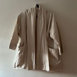 Elizabeth Suzann Clyde Jacket : Ivory 100% Cotton (L/XL)